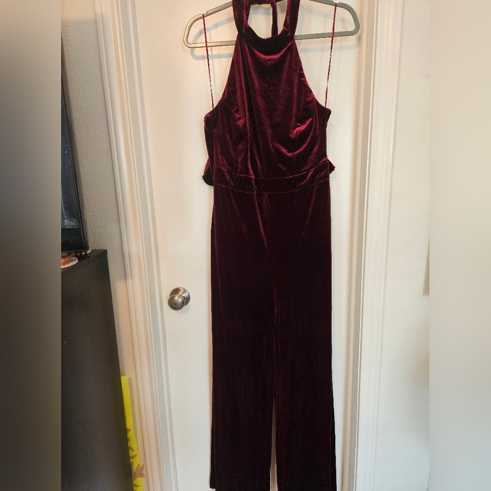 Red Velvet jumpsuit size Medium
